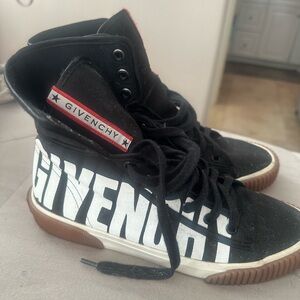 Givenchy Black and White High-Top Sneakers